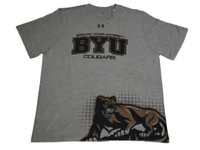 BYU Cougars Under Armour Gray HeatGear Performance T-Shirt (L)