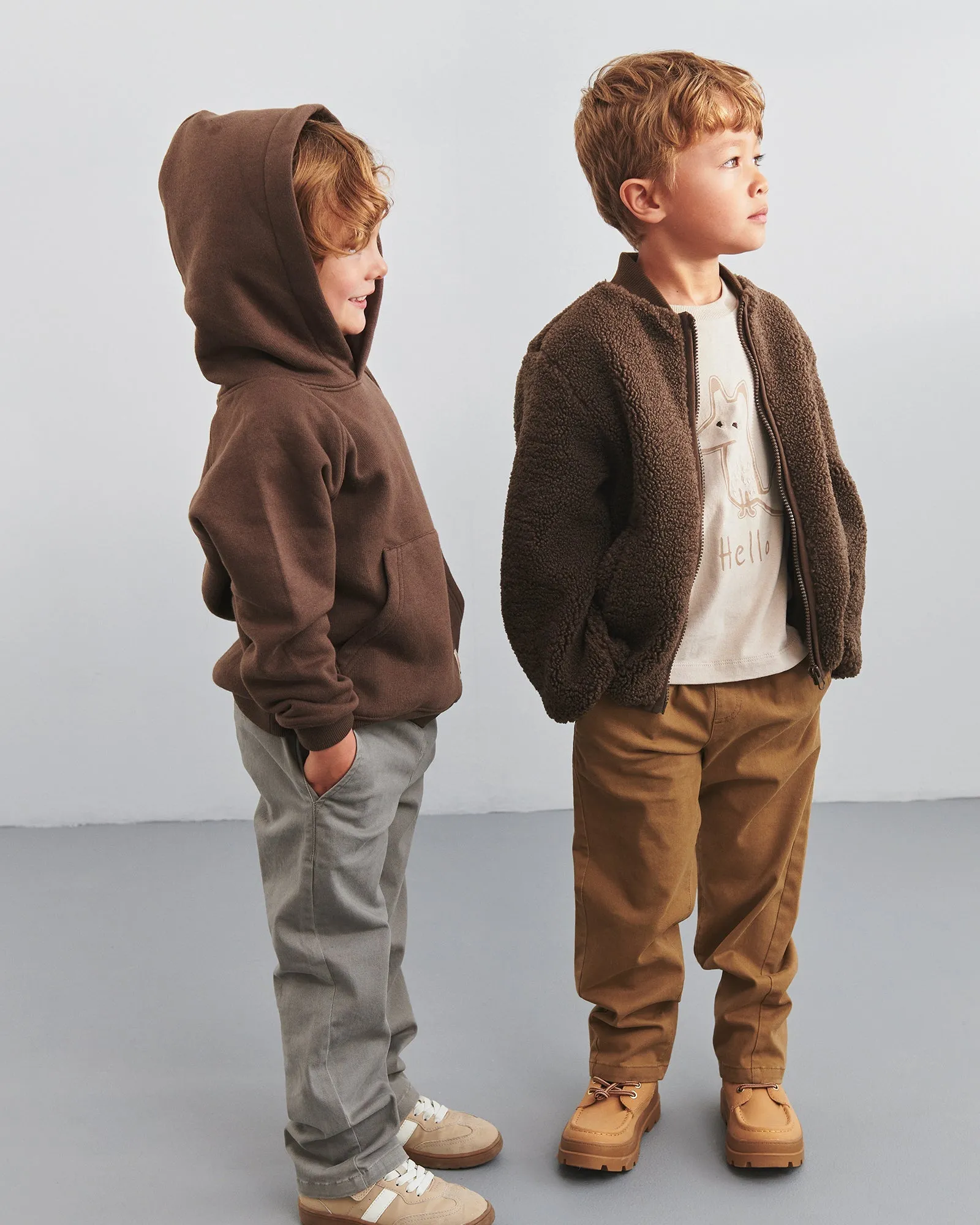 Casual Pull-on Chinos - Kids - Walnut