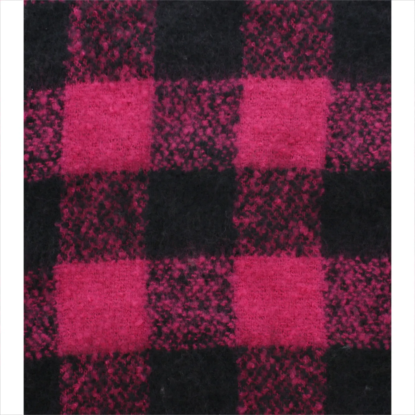 Checkered Fluffy Thick Winter Scarf