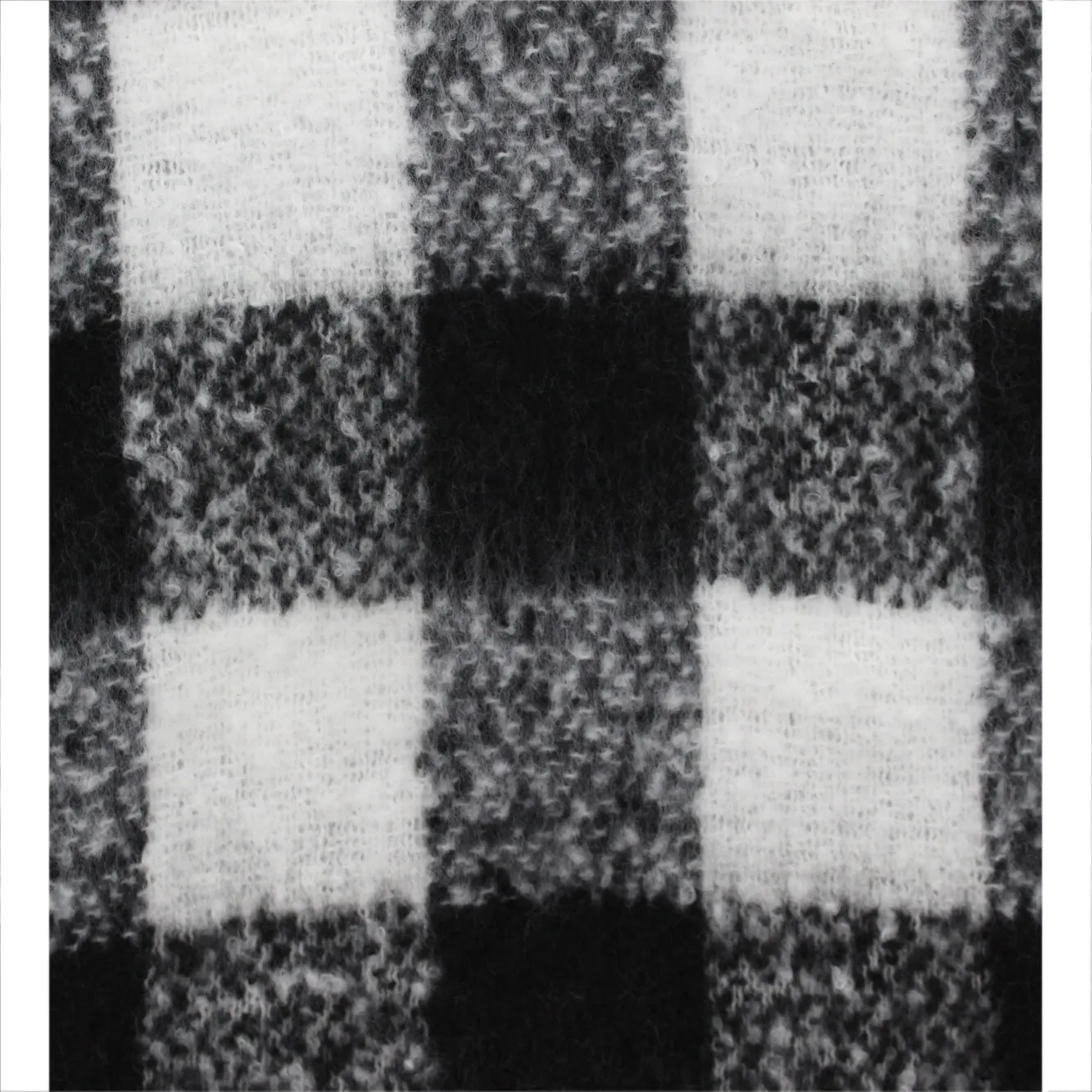 Checkered Fluffy Thick Winter Scarf