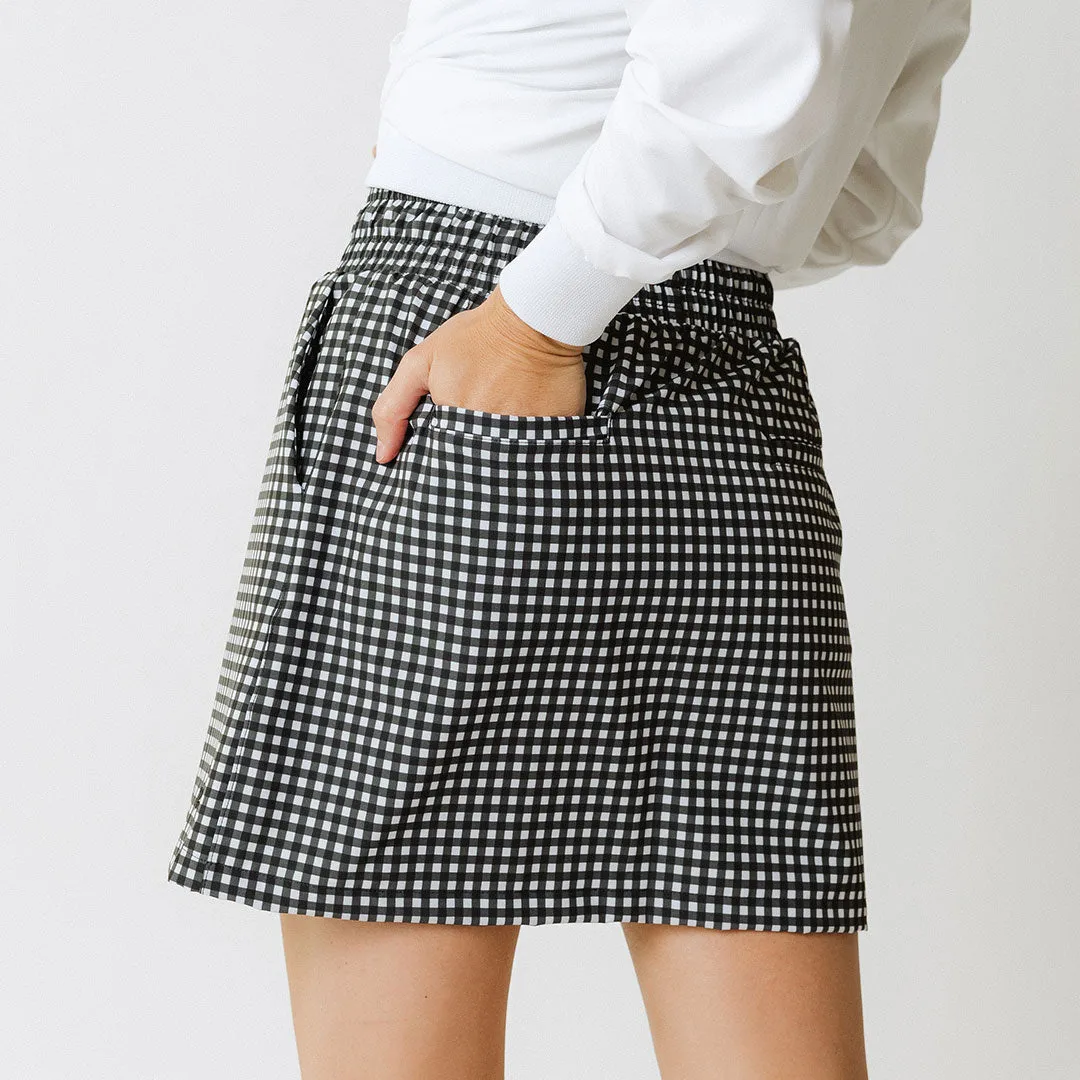 Cher Skirt, Black Check