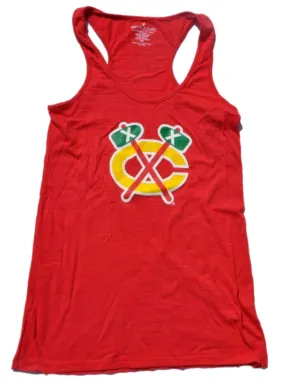 Chicago Blackhawks SAAG Women Red Alternate Logo Racerback Tank Top