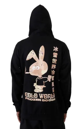 Choco Chip Camo Bunny Hooded Sweatshirt - Black