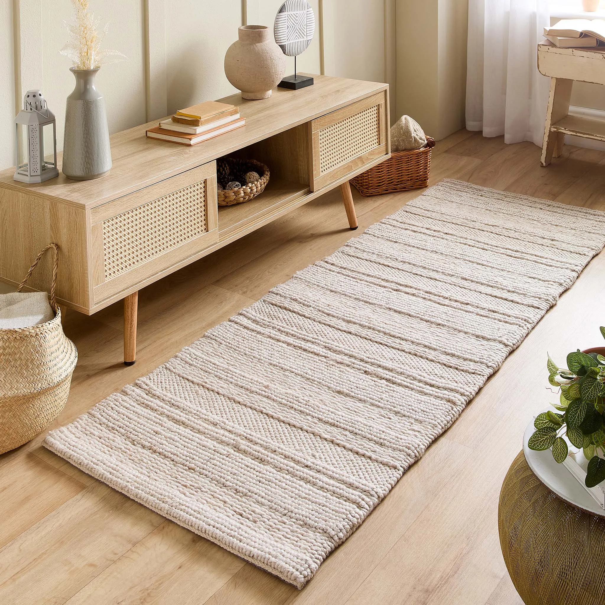 Chunky Knit Rug Cream