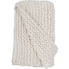 Chunky Knit Throw White