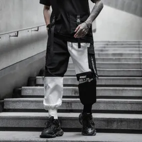 Color Block Monochrome Printed Men Cargo Pants