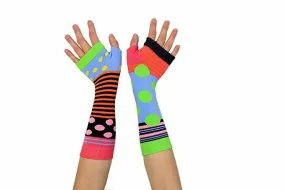 Colourful Spotted & Striped Arm Warmers