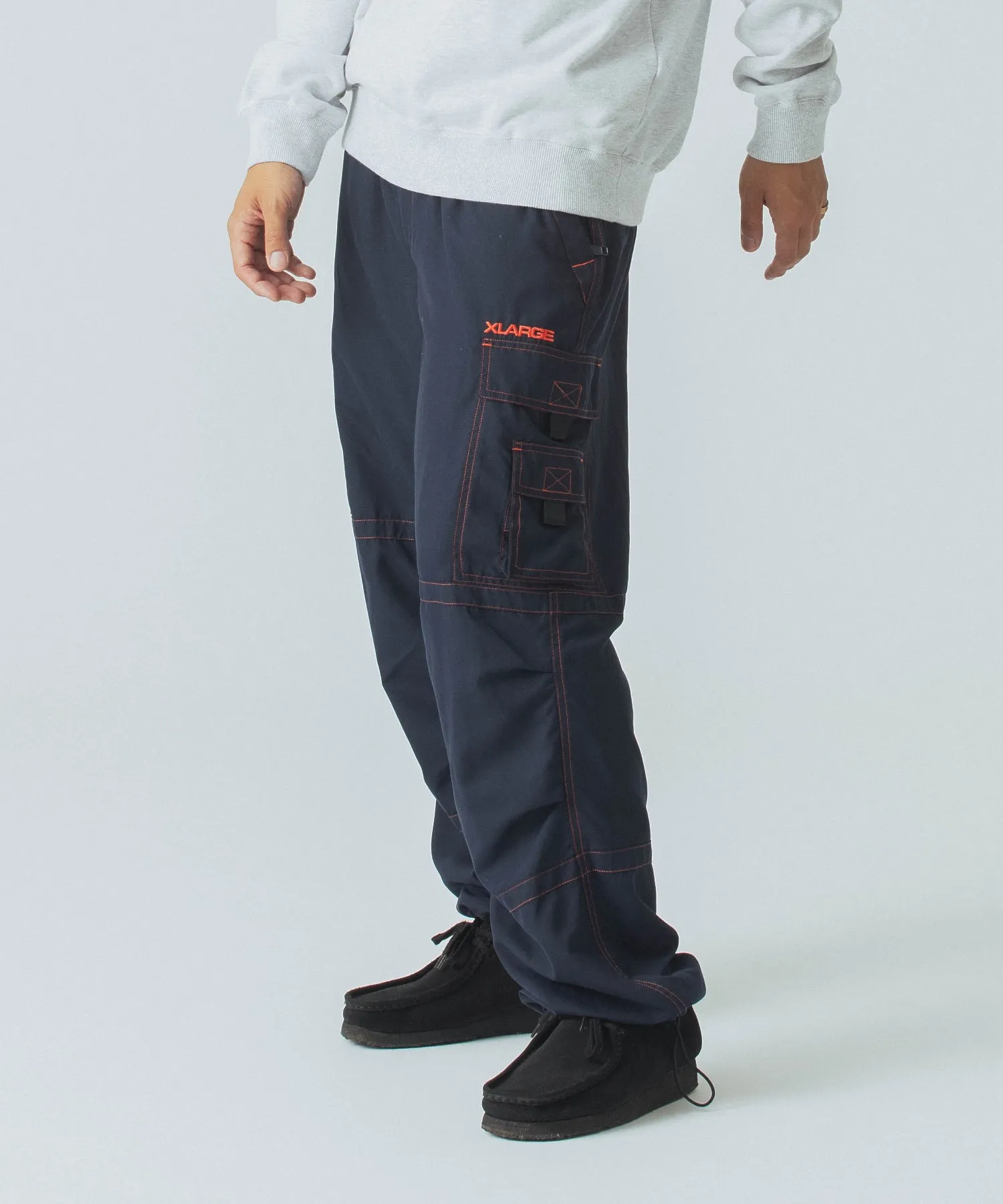 CONTRAST STITCH CARGO PANTS