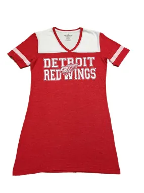 Detroit Red Wings SAAG Women's NHL  Red Two Toned Short Sleeve T-Shirt (M)