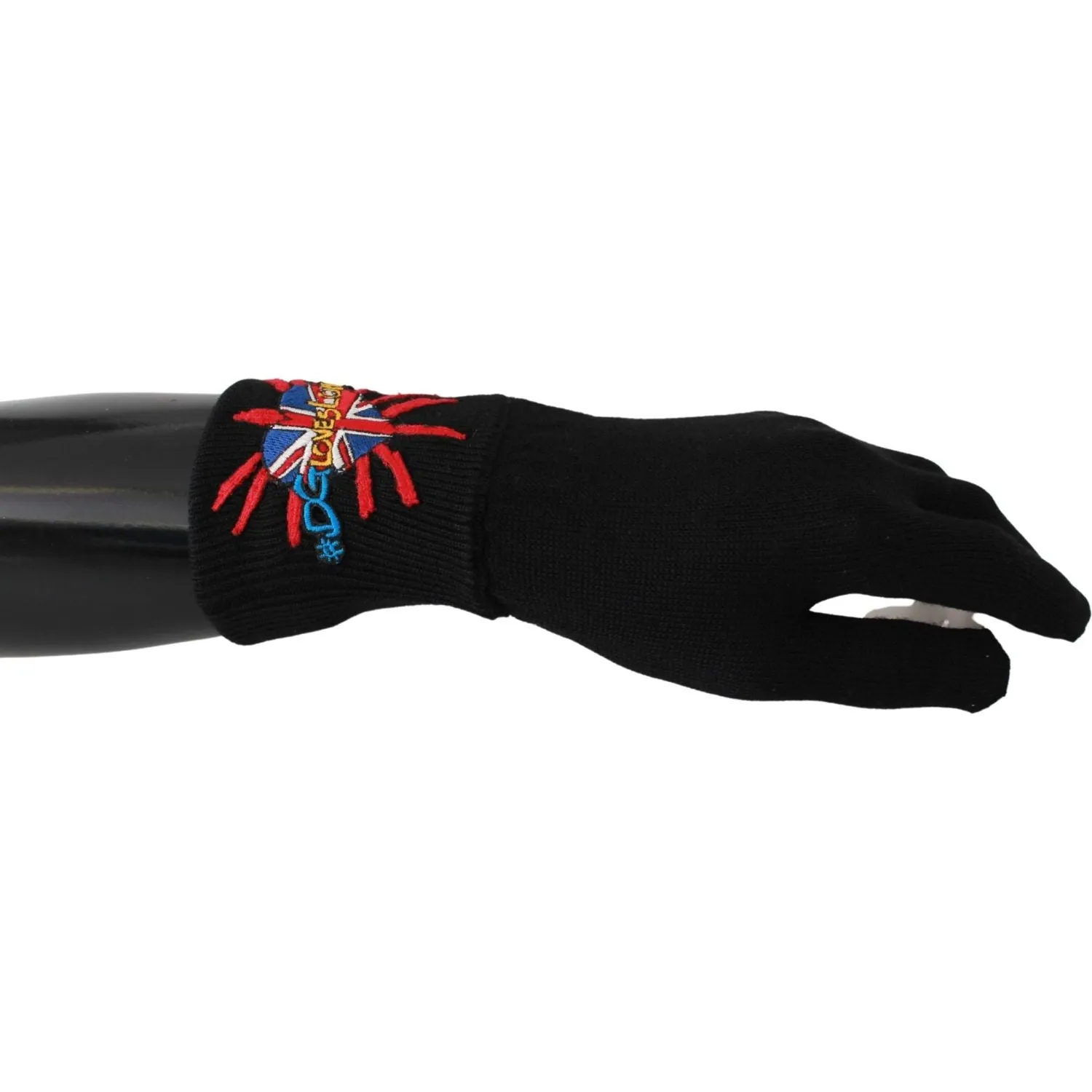 Dolce & Gabbana Elegant Black Virgin Wool Unisex Gloves