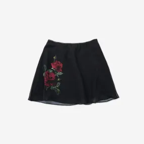 [ELFELFELF ARCHIVES] SS 24 ROSE LAYERED SKIRT (BLACK)