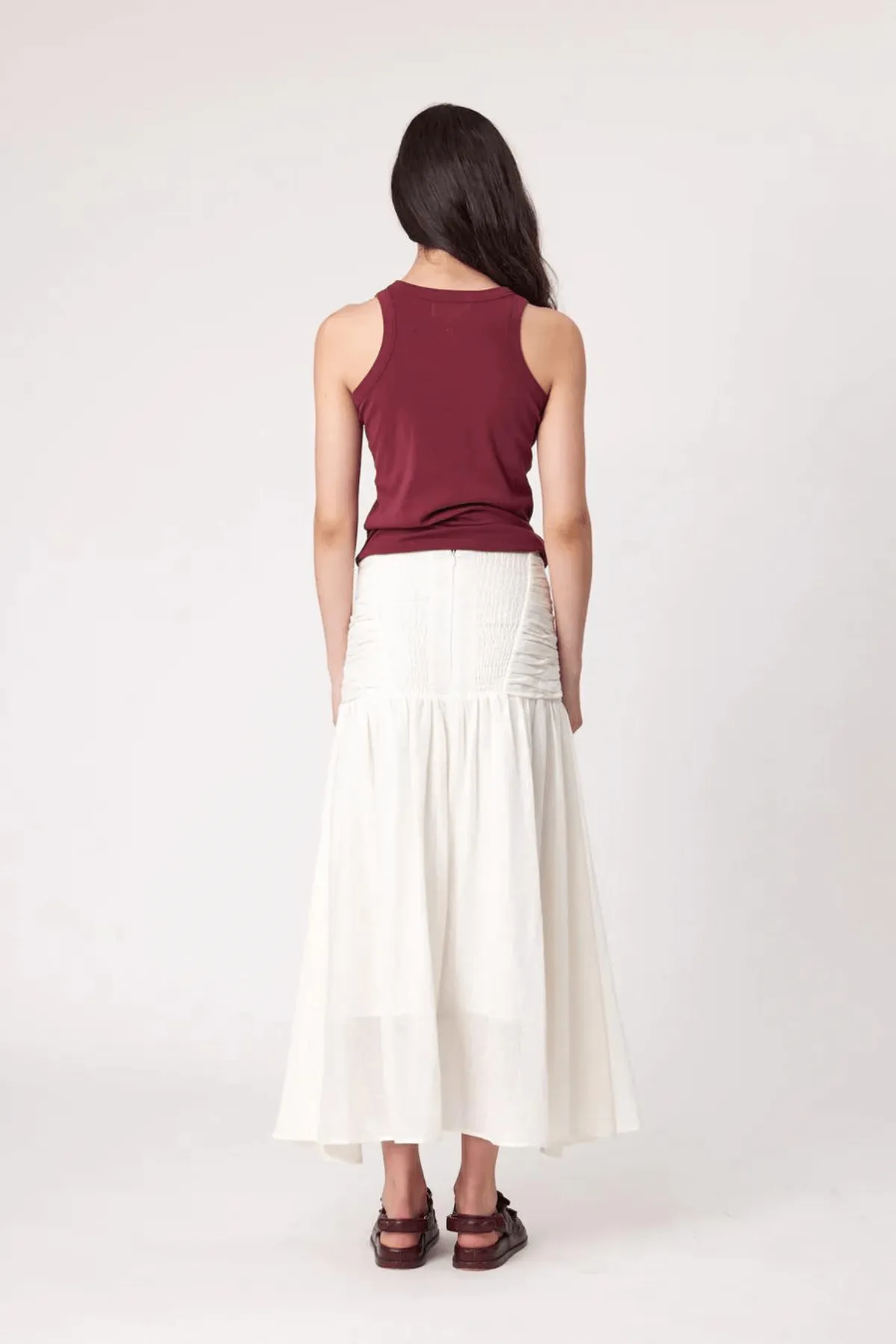 FALLON MAXI SKIRT IVORY