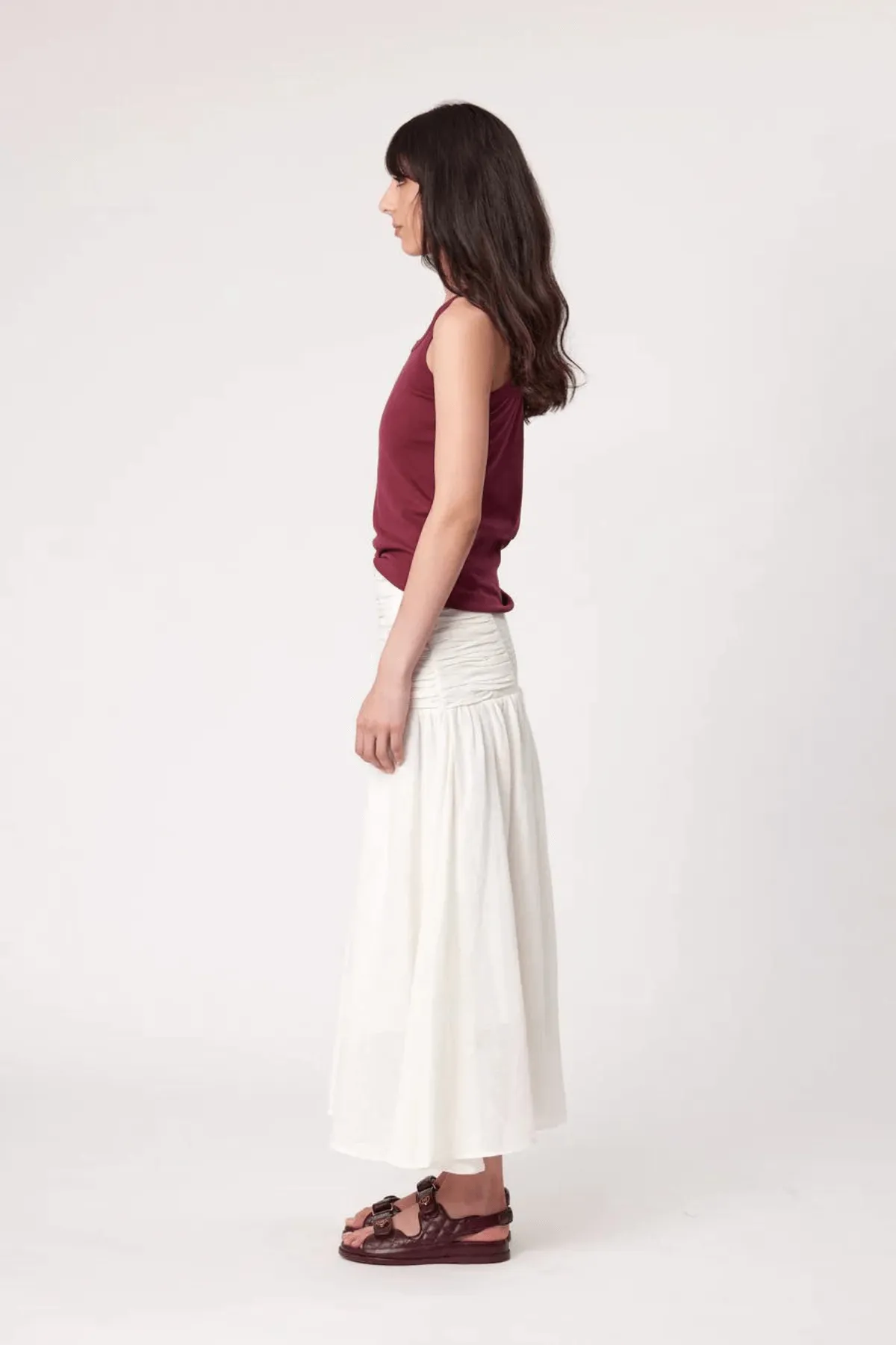 FALLON MAXI SKIRT IVORY