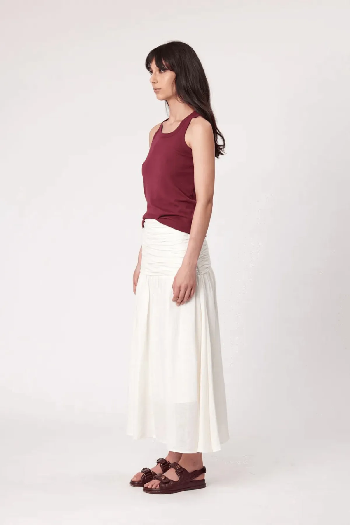 FALLON MAXI SKIRT IVORY