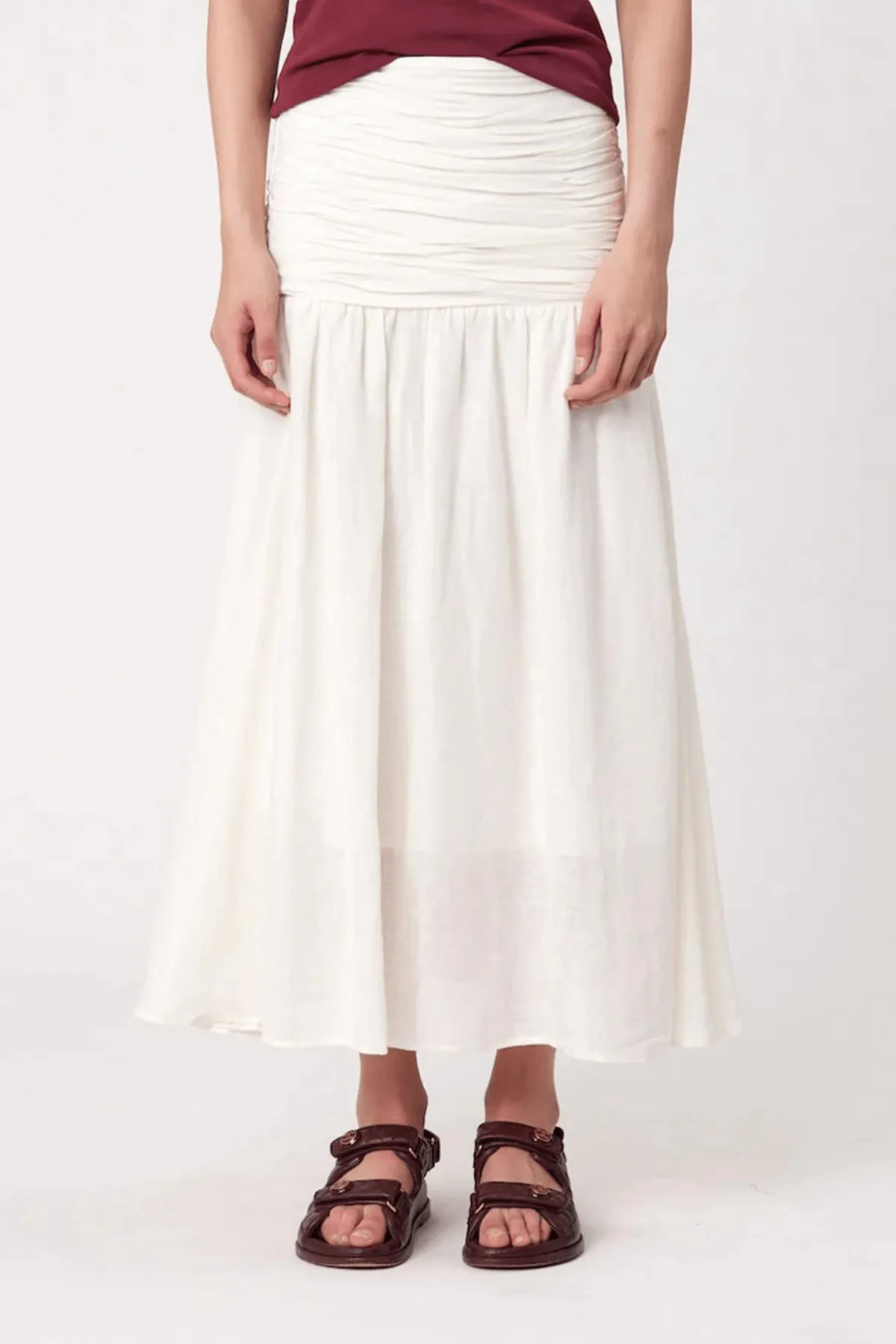 FALLON MAXI SKIRT IVORY