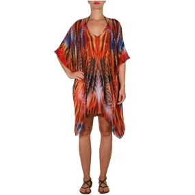 Feather Burst Mid Thigh Poncho