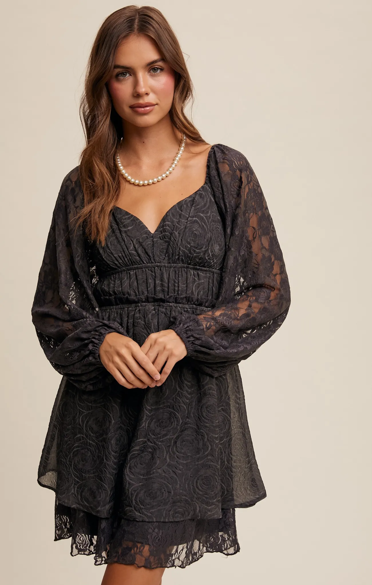 Flora Lace Mini Dress