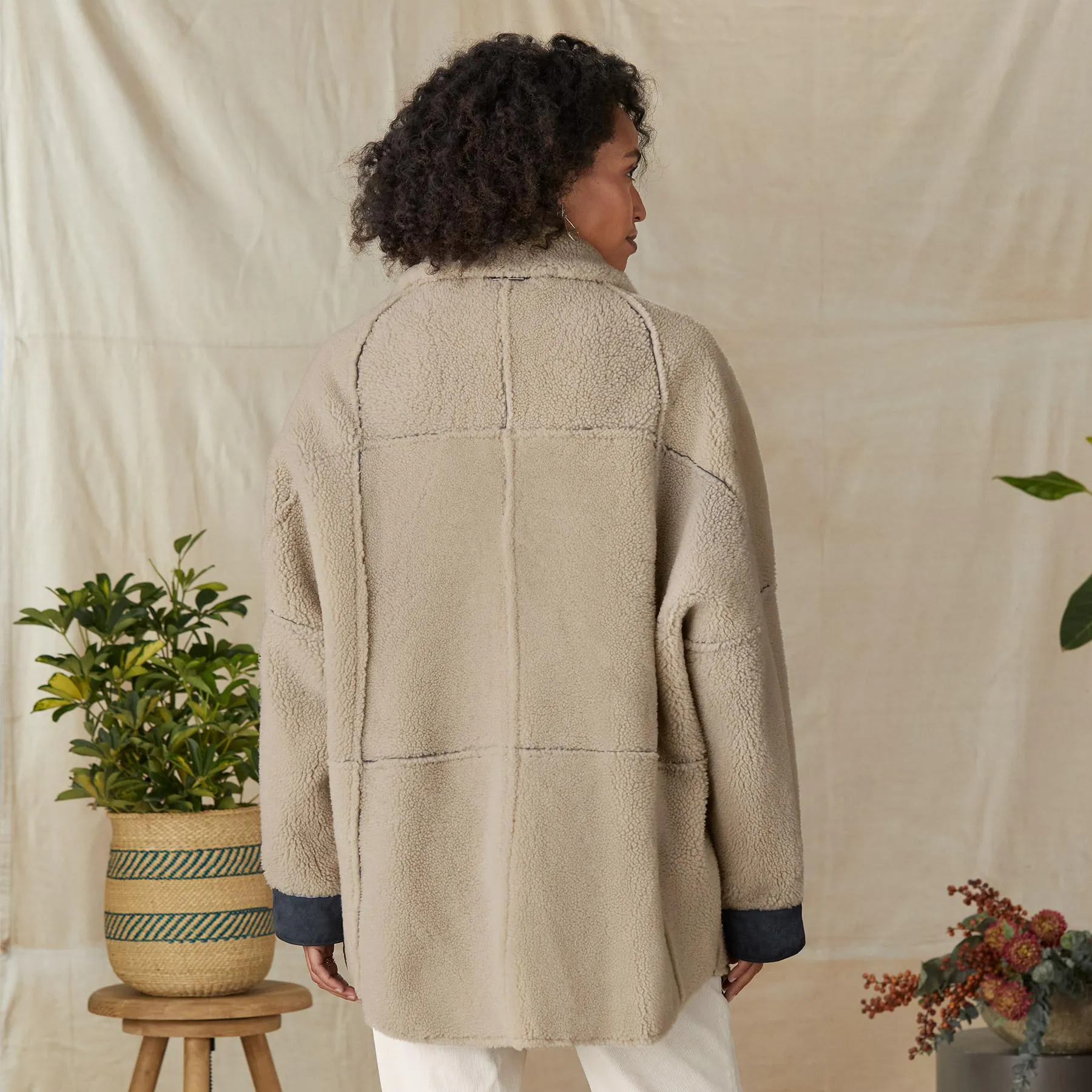 Fractal Reversible Suede Coat