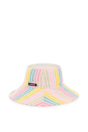 Ganni stripe bucket hat