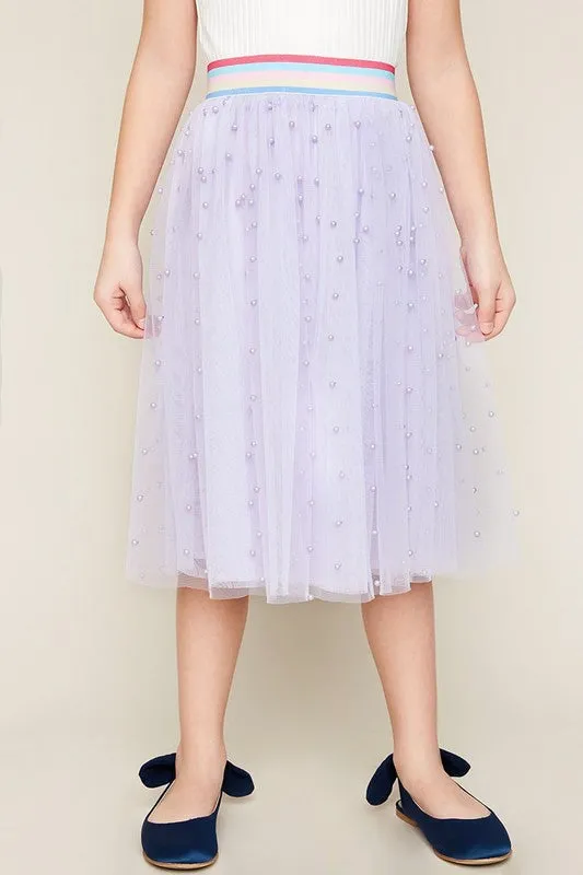 Girls Lavender Tulle Skirt