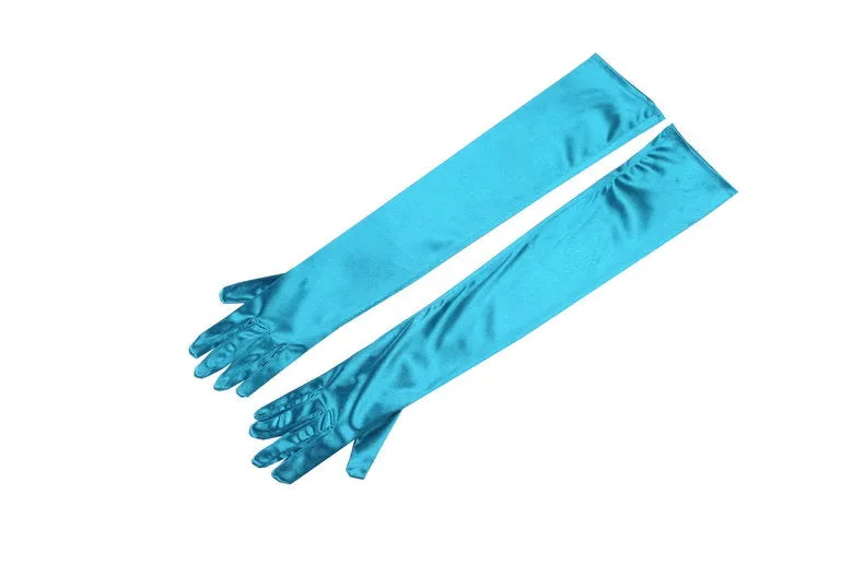 Gorgeously Colored Women’s Premium Long Satin Gloves