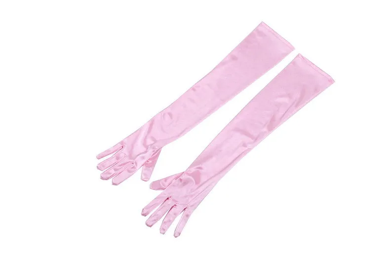 Gorgeously Colored Women’s Premium Long Satin Gloves