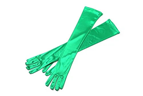 Gorgeously Colored Women’s Premium Long Satin Gloves