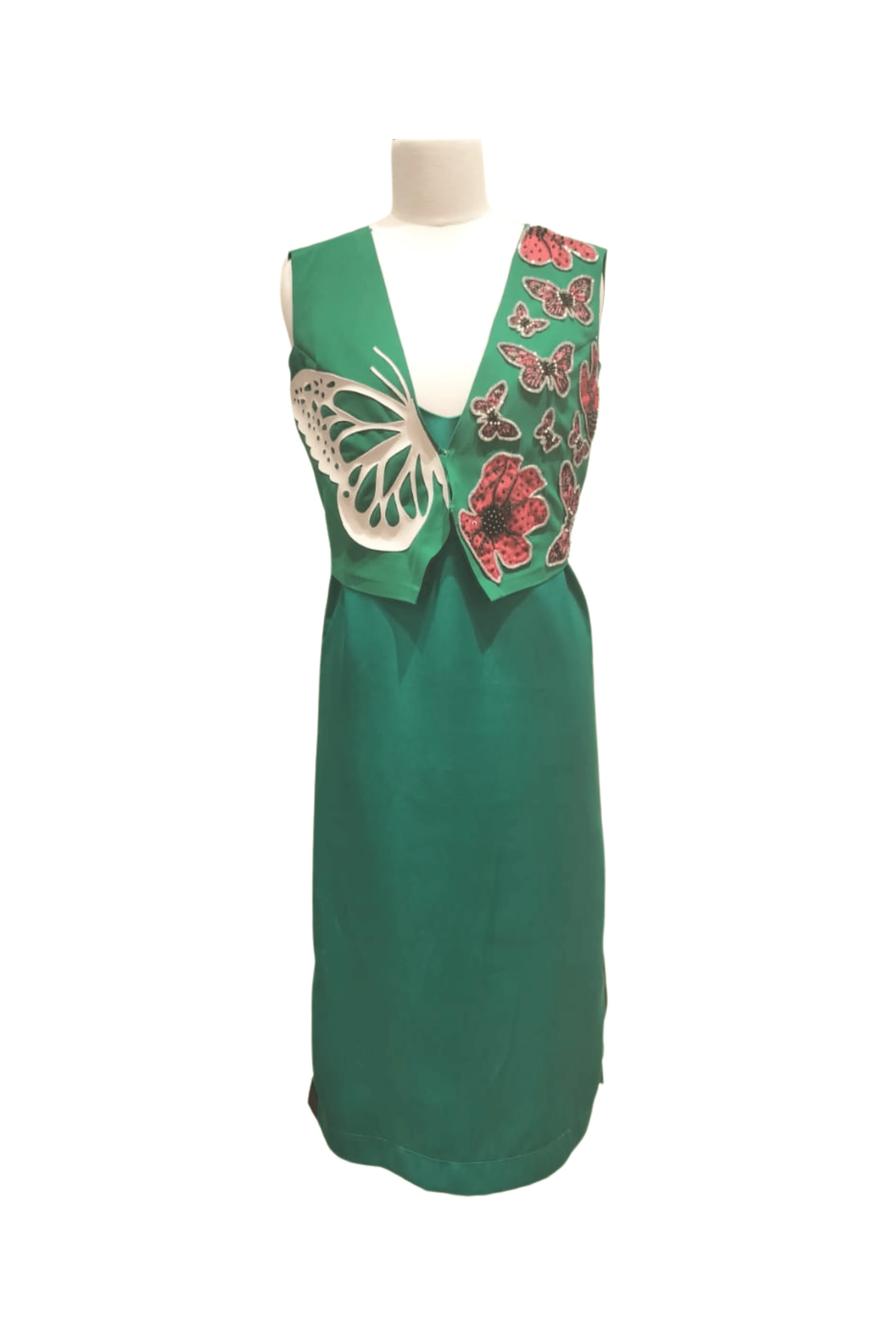 Green Butterfly Dress Set