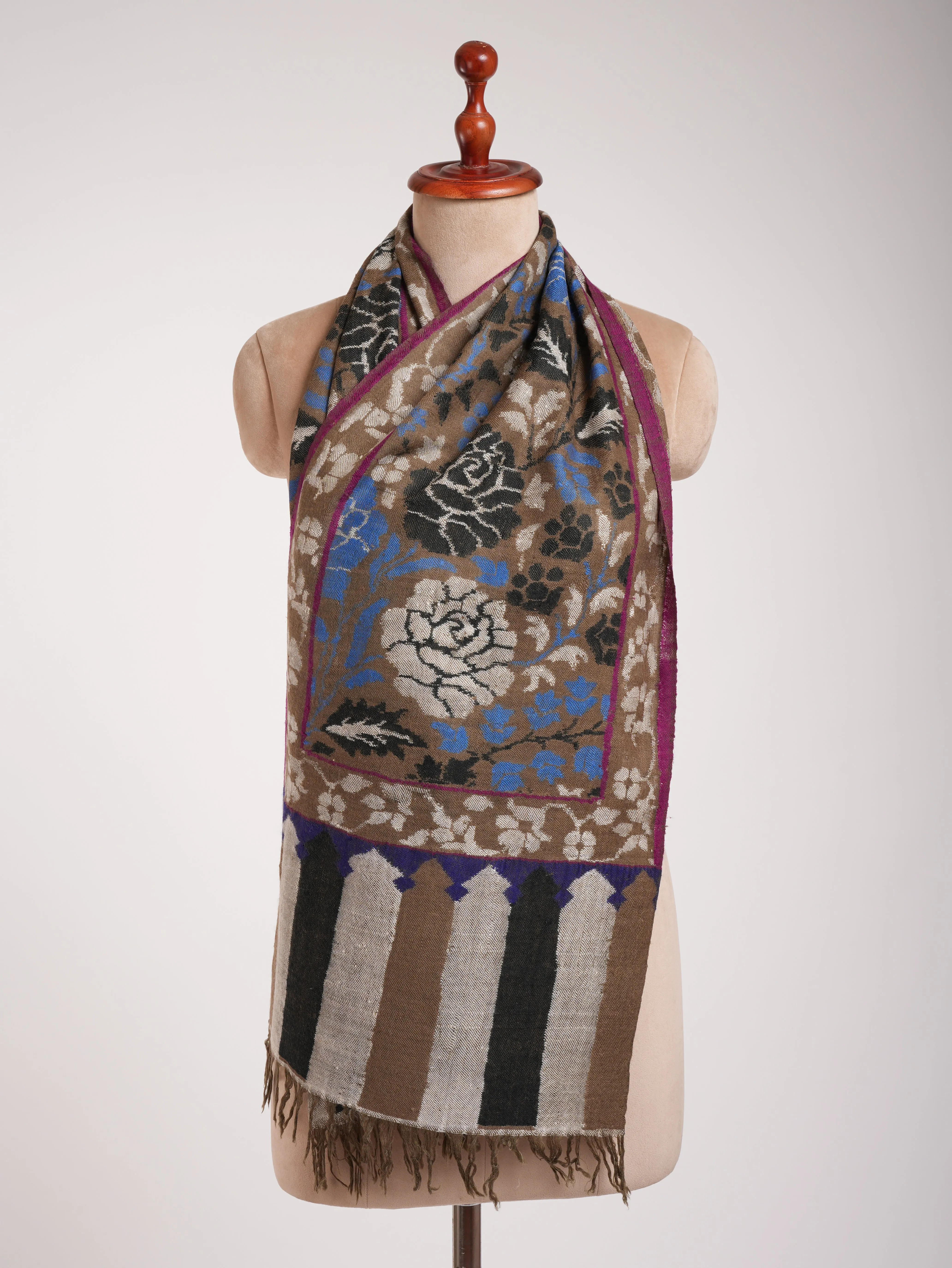 Handwoven Kani Pashmina Neck Scarf