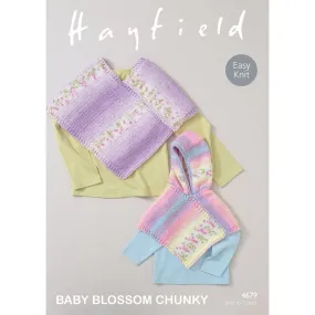 Hayfield Baby Blossom Chunky Patterns - 4679 Poncho - PDF Download