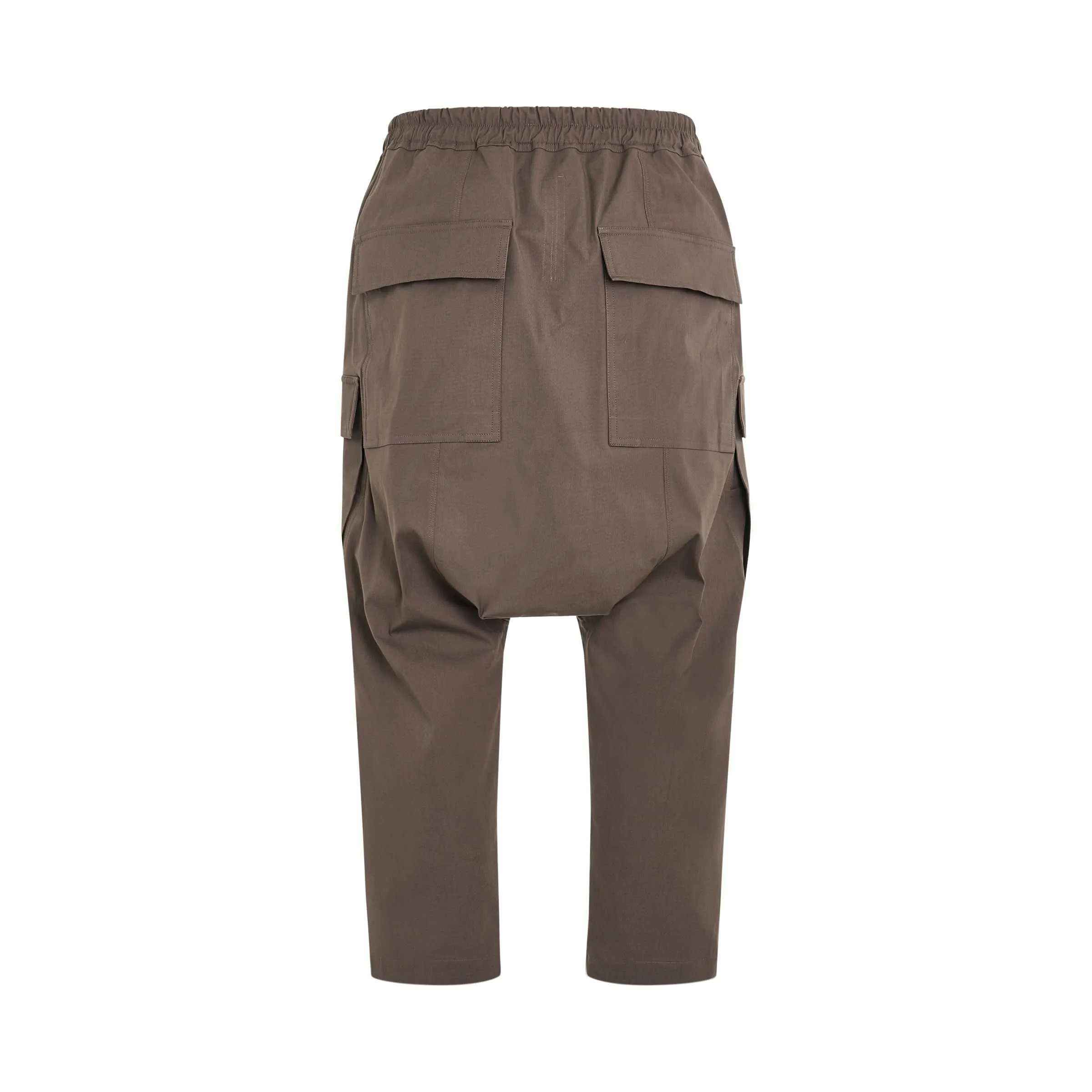 Heavy Cotton Cargo Cropped Pants in Dust