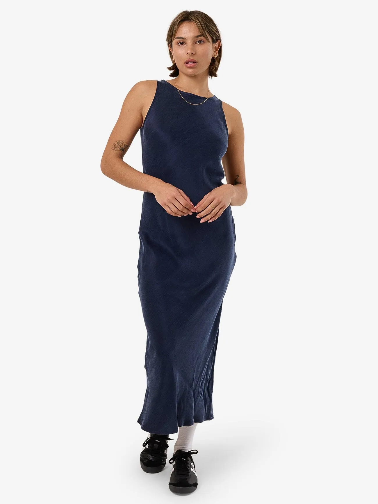 Indigo Slip Dress - Oxford Blue