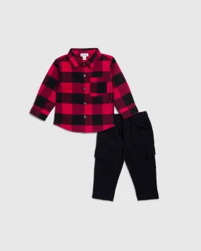 Infant Boy Urban Plaid Set