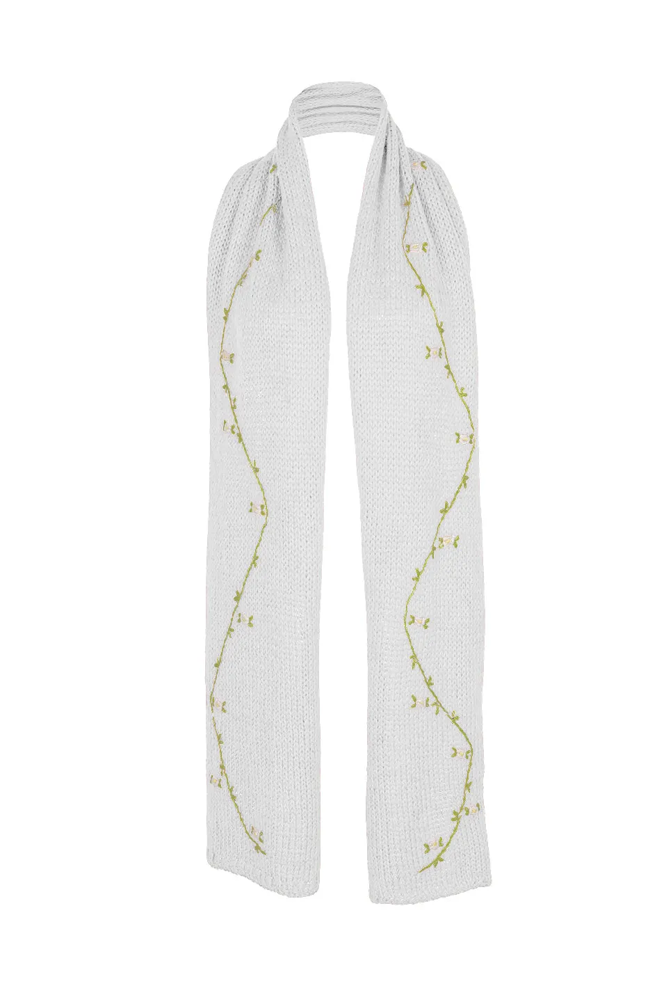 JASMIN BLOOM WHITE ROSE Cotton Scarf