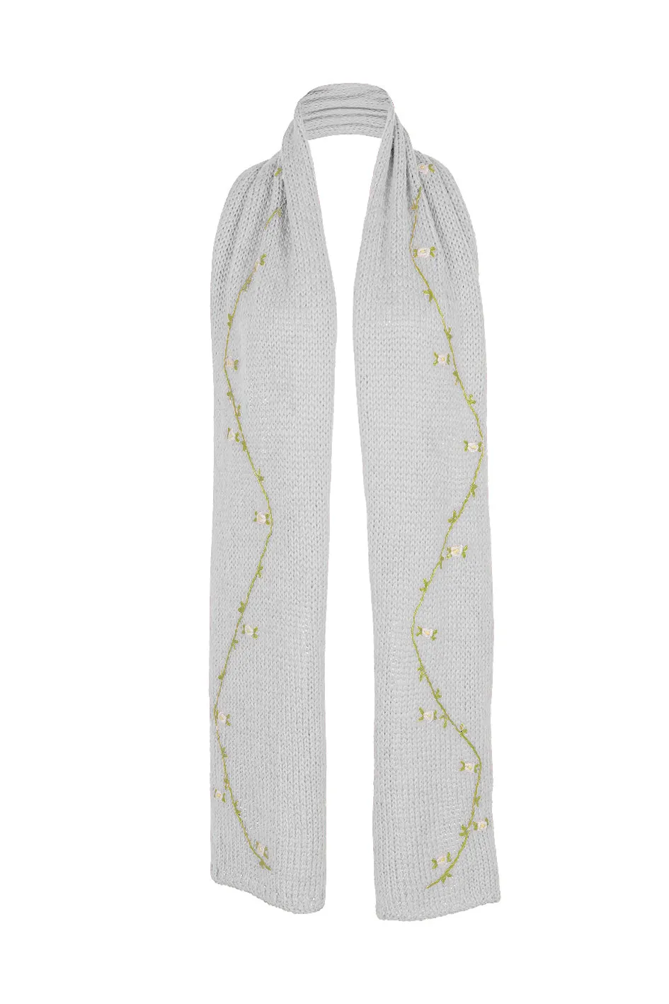 JASMIN BLOOM WHITE ROSE Cotton Scarf