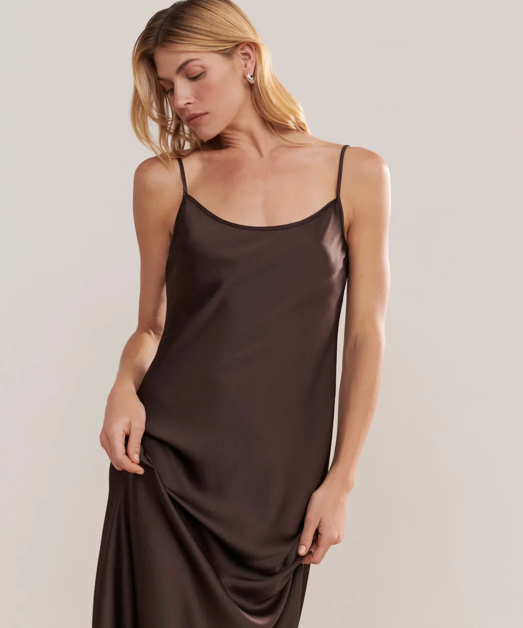 Jenni Kayne - Cleo Slip Dress in Chocolate