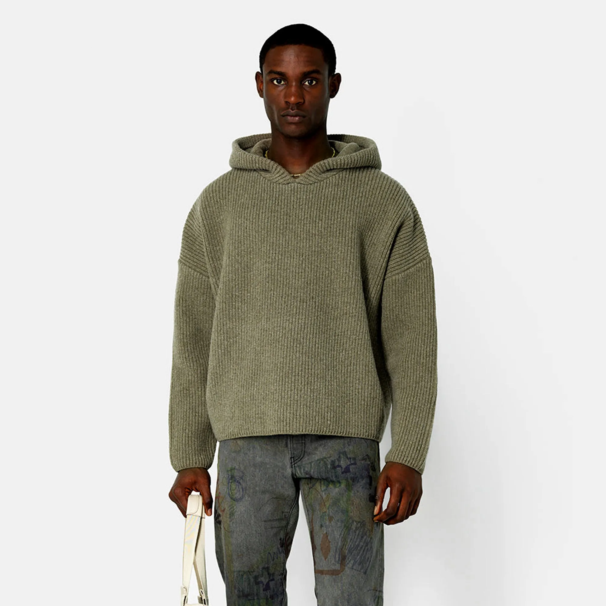 John Elliott Mens Dakota Knit Poncho