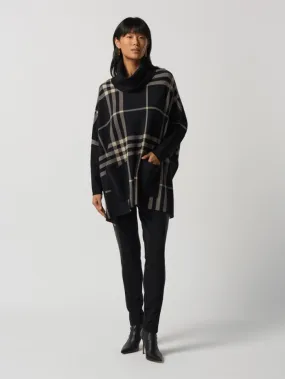 Joseph Ribkoff Cowl Neck Plaid Poncho 233965 317