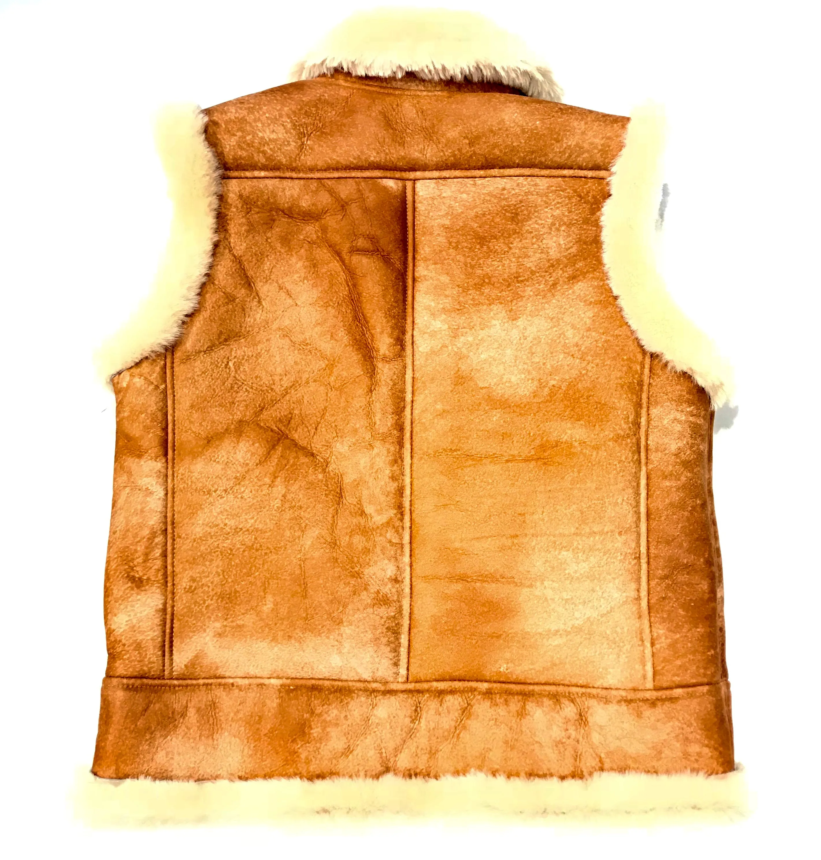 Kashani Men's Cognac Shearling Vest