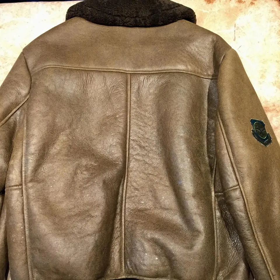 Kashani Shearling Army Green Bomber Jacket