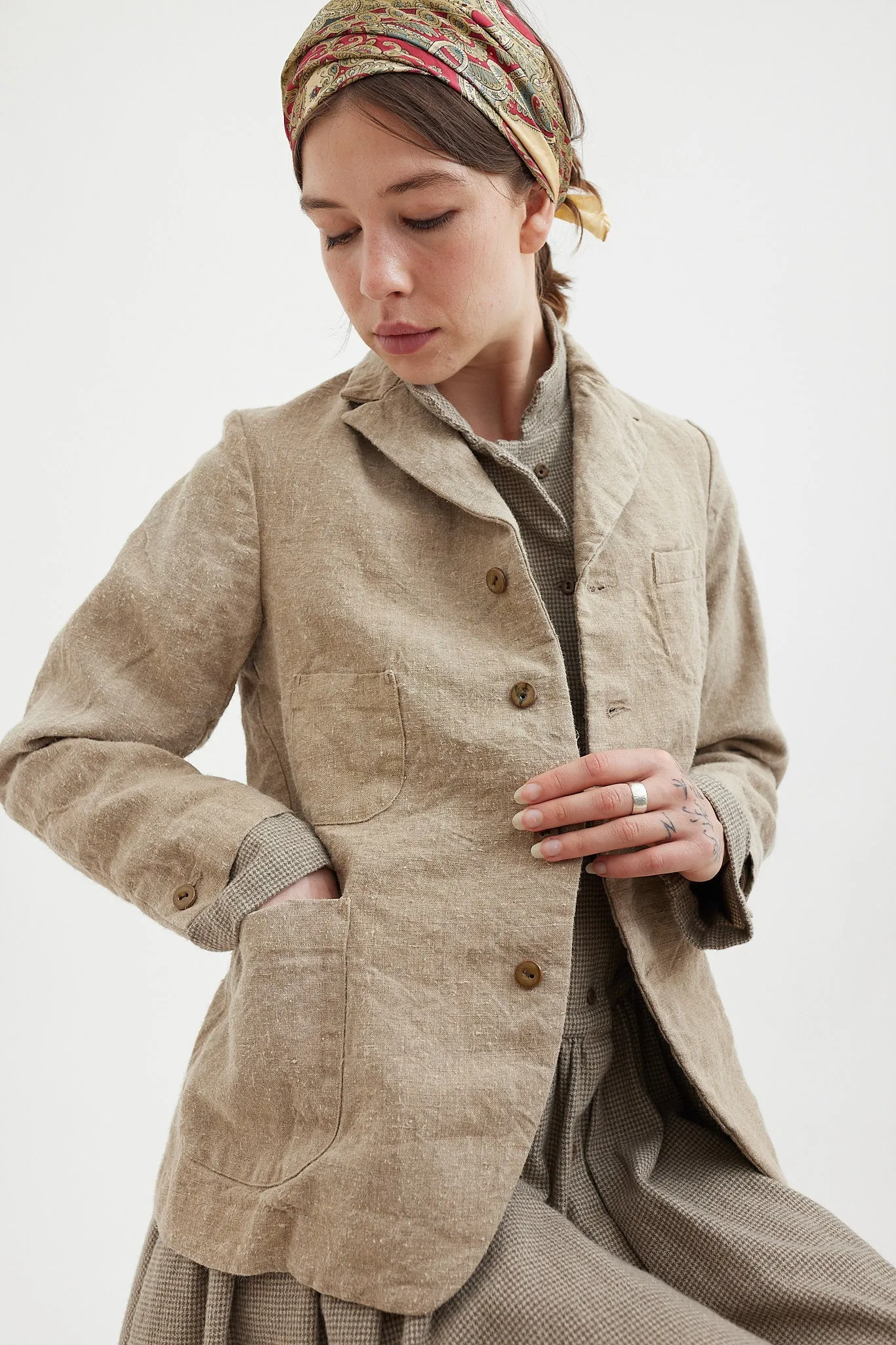 Kaval - Vintage Linen New Simple Jacket