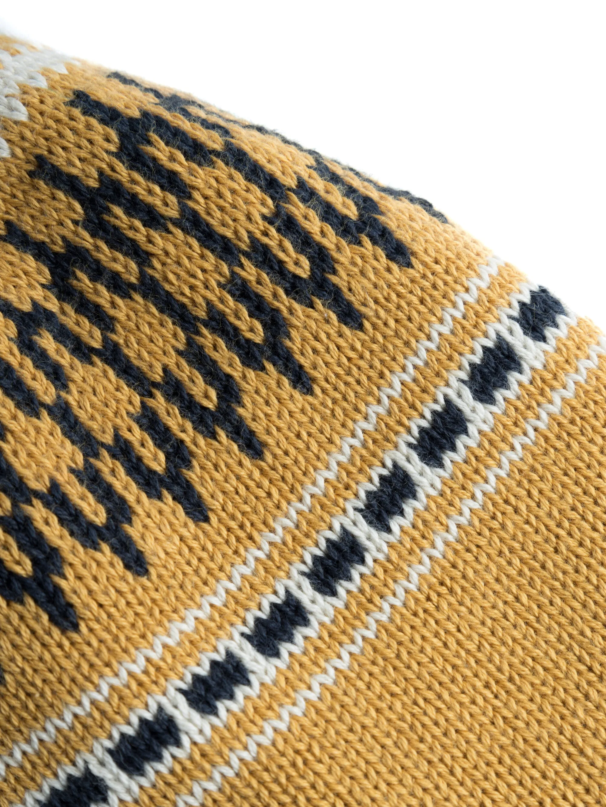 Kids Jacquard knit beanie - Yellow stripe