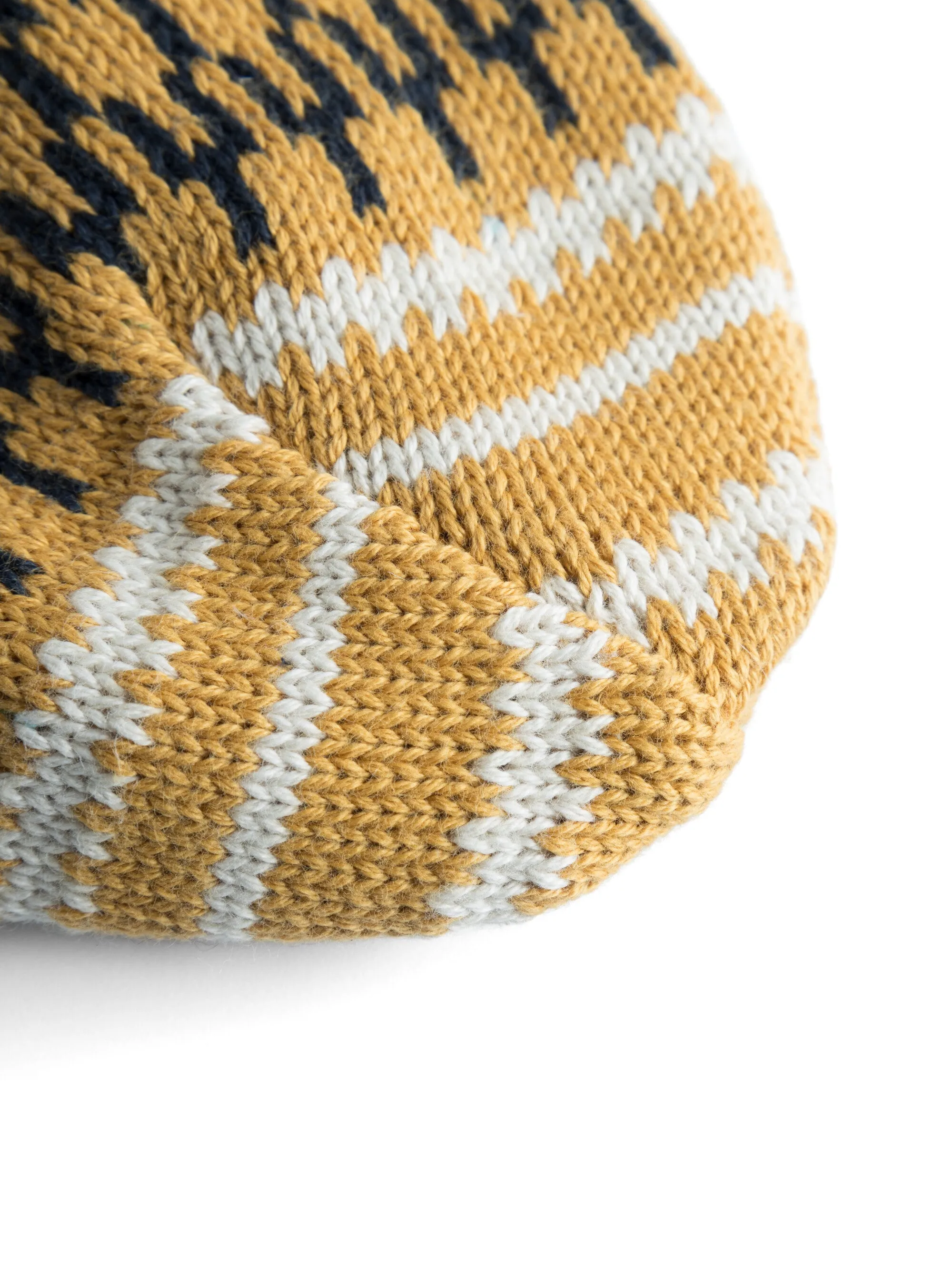 Kids Jacquard knit beanie - Yellow stripe