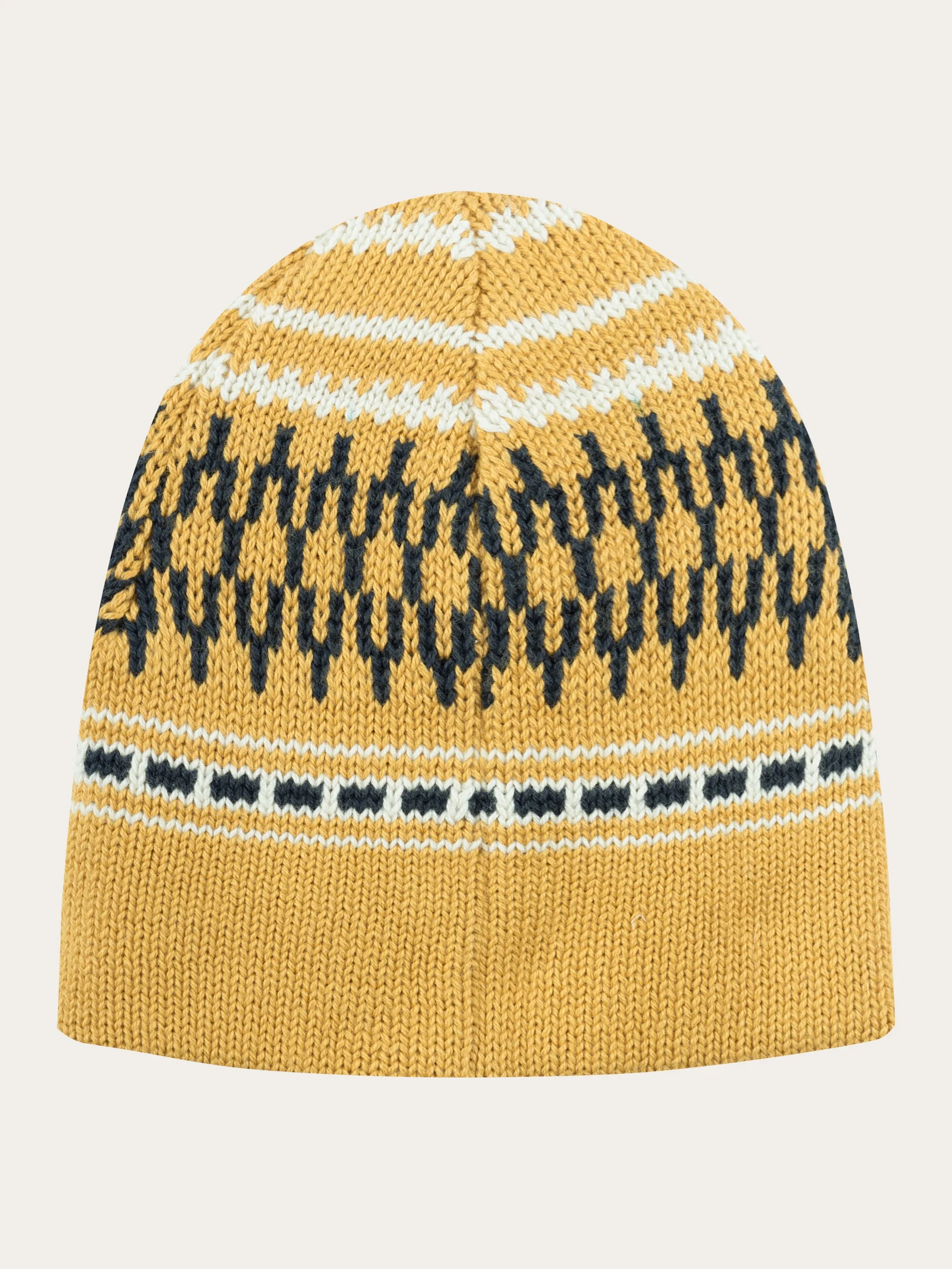 Kids Jacquard knit beanie - Yellow stripe