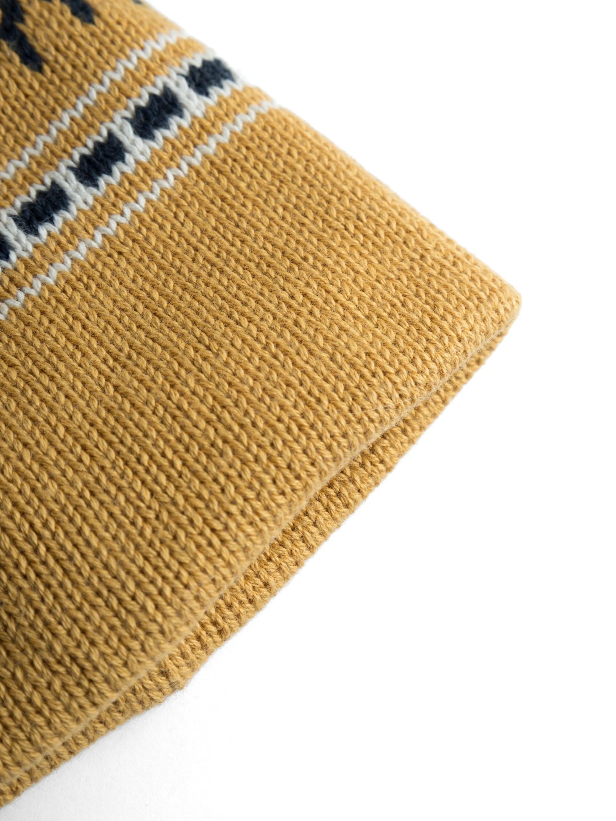 Kids Jacquard knit beanie - Yellow stripe