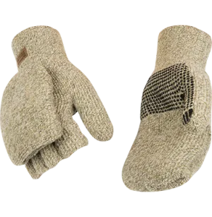 Kinco 5210 Alyeska Lined Knit Shell Half Finger with Convertible Mitt Hood Gloves (One Dozen)