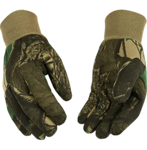 Kinco 825 Camouflage 9 oz. Heavyweight Jersey, Polyester Knit Wrist, Straight Thumb Design Gloves (One Dozen)