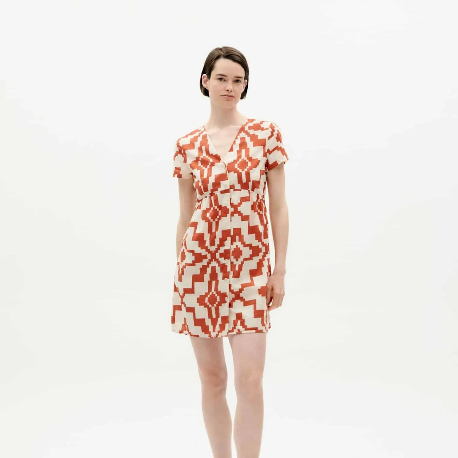 LAST ONE in XS - Hebe Dress - Orange Ilusion