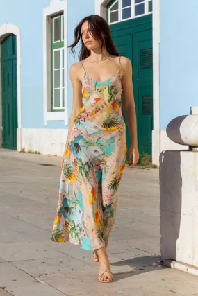 Lia Maxi Slip Dress in Vacanza