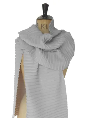 Long pleated scarf - Silver